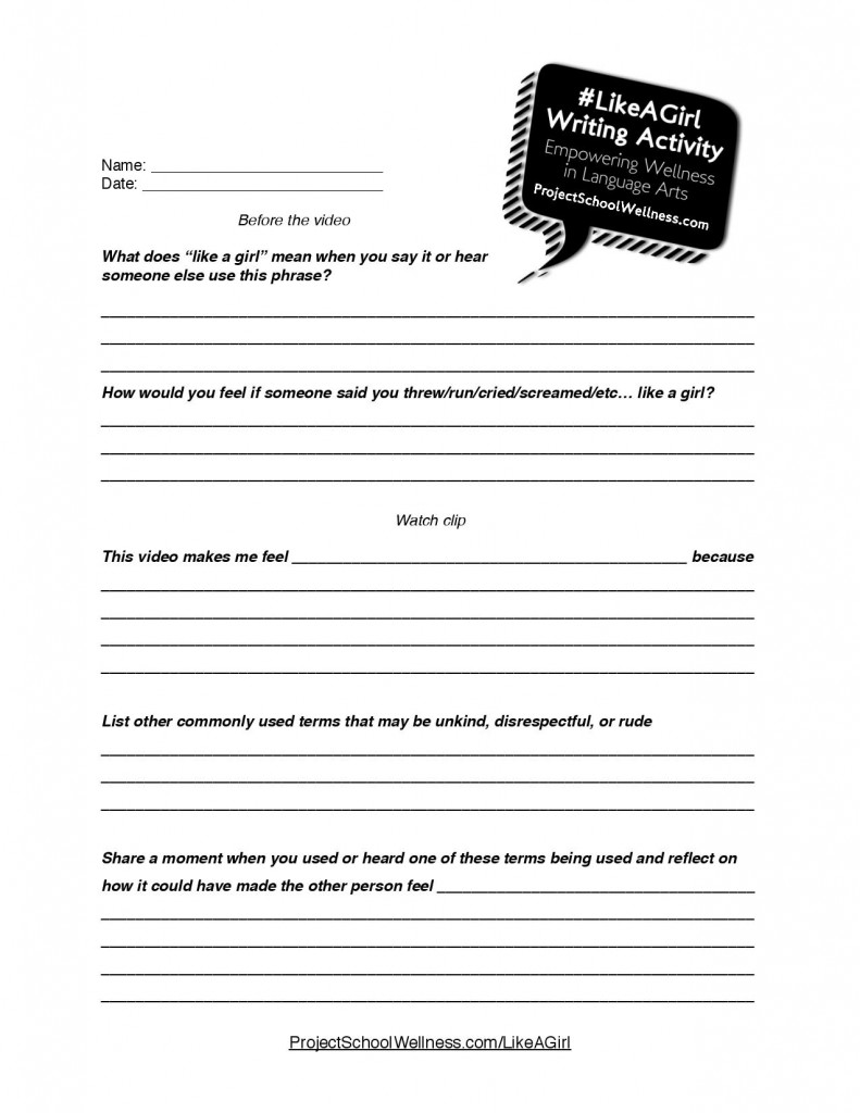 #LikeAGirl, Writing Activity, Project School Wellness (4)-page-001