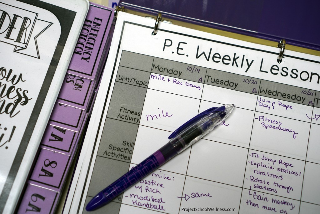 Making lesson planning easier with this PE Weekly Lesson Planner freebie! This is perfect for every PE teacher looking for ways to make lesson and unit planning a more smooth process. Click to download this PE freebie from Project School Wellness!