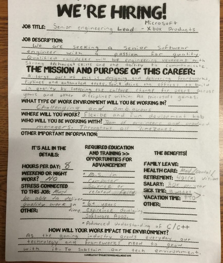 Career Exploration Worksheet