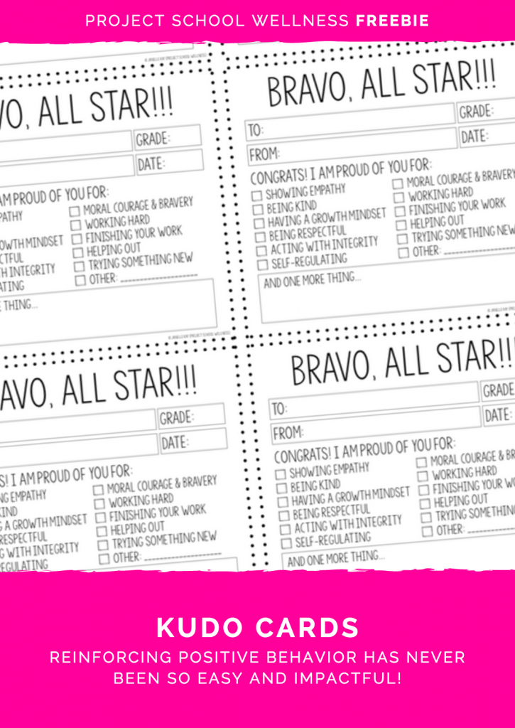 A must have freebie for every teacher! Download this kudo card printable as a tool for giving students intentional and specific feedback.
